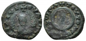 Axsum, Axsum. Ovazabas, Christina King, circa 400 Æ circa 400, Æ 16.8mm., 1.58g. M. H. 245. Vaccaro 29.

Very Fine.

Ex NAC sale 20, 2000, 1612. ...