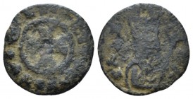 Aksum, Axsum. Khaleb Christina King, circa 520 Æ circa 520, Æ 14.2mm., 1.83g. M.-H. 413. Vaccaro 34.

Good Fine.

Ex NAC sale 20, 2000, 1615 (part...