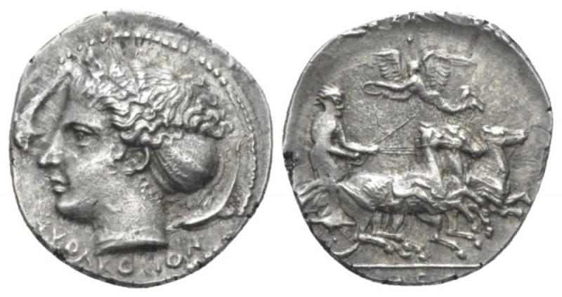 Sicily, Syracuse Hemidrachm obverse die signed by the artist E– (Euarchidas or E...