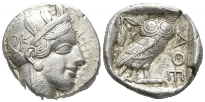 Attica, Athens Tetradrachm after 449, AR 25mm., 17.15g. Head of Athena r., weari...