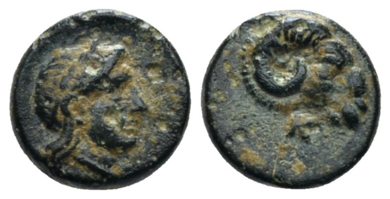 Troas, Cebren Bronze circa 387-310, Æ 9.50mm., 0.75g. Ram’s head r. Rev. Laureat...