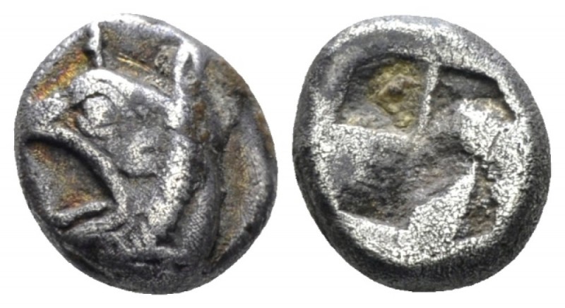 Ionia, Phocaea Diobol Late VI cent. BC, AR 10.5mm., 1.58g. Head of gryphon left....