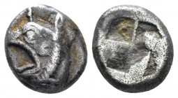 Ionia, Phocaea Diobol Late VI cent. BC, AR 10.5mm., 1.58g. Head of gryphon left. Rev. Incuse. Traite' Pl. XIII, 14.

Toned, Good Very Fine.

Ex Na...
