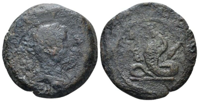 Egypt, Alexandria. Dattari. Antoninus Pius, 138-161 Diobol circa 156-157 (year 2...