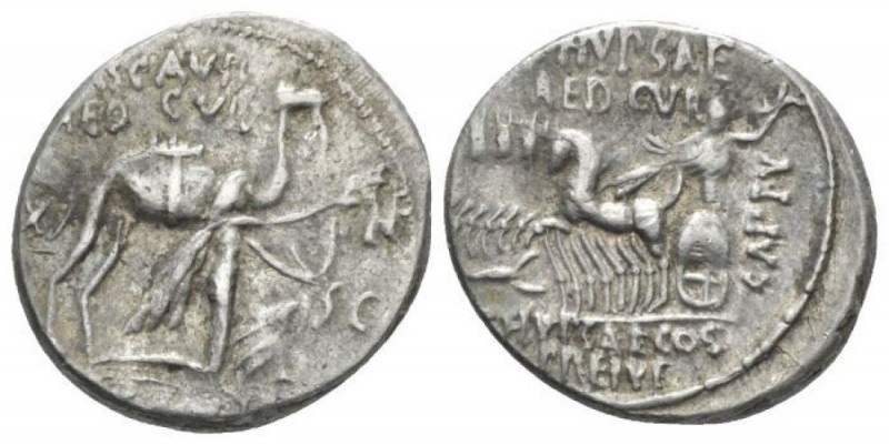 M. Aemilius Scaurus, P. Plautius Hypsaeus. Denarius circa 58, AR 17.5mm., 3.94g....