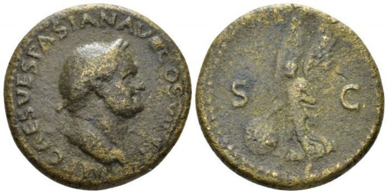 Vespasian, 69-79 As Lugdunum circa 77-78, Æ 28mm., 12.38g. IMP CAESAR VESPASIAN ...