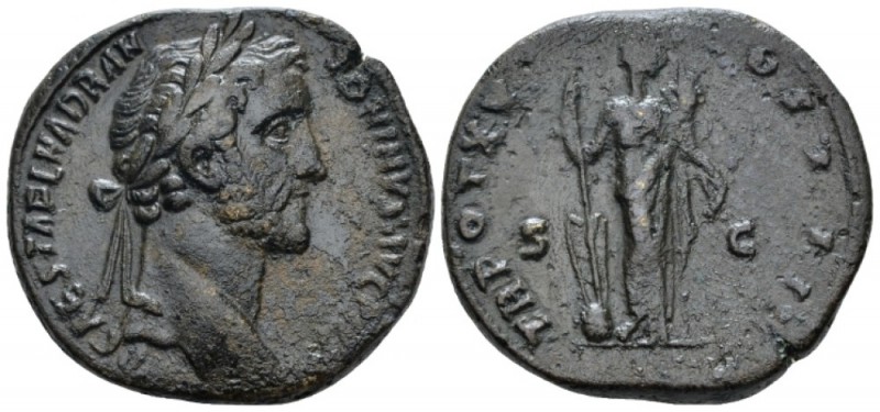 Antoninus Pius, 138-161 Sestertius circa 151-152, Æ 32.2mm., 23.57g. IMP CAES T ...