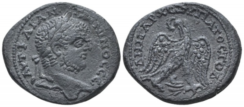 Caracalla, 198-217 Tetradrachm circa 215-217, AR 28mm., 12.18g. Laureate head r....