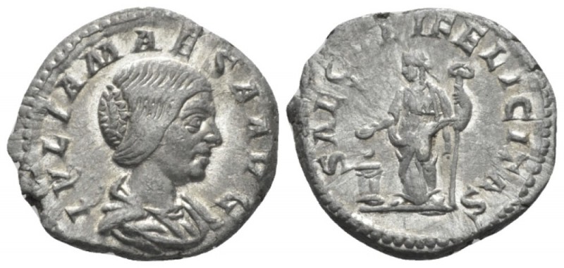 Julia Maesa, sister of Julia Domna and grandmother of Elagabalus Denarius circa ...