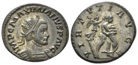 Maximianus Herculius, first reign 286-305 Antoninianus Lugdunum circa 289, Æ 21.9mm., 3.74g. IMP C MAXIMIANVS P AVG Radiate, draped and cuirassed bust...