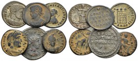 Licinius, 308-324 Lot of 6 Folles. circa 308-324, Æ -mm., 14.63g. Lot of 6 Folles.

Very Fine-Good Very Fine.