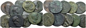 Lot of 11 Asses Lot of 11 Asses I-II cent, Æ -mm., 110.60g. Lot of 11 Asses: including: Trajan,Hadrian, Vespasian, Domitian, Nero.

Good Fine-About ...