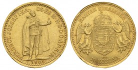 , Franz Joseph, 1848-1916. 10 Corone 1905, AV 19mm., 3.39g. KM 485.

Good Very Fine.

 

In addition, winning bids of EEC clients for this coin ...