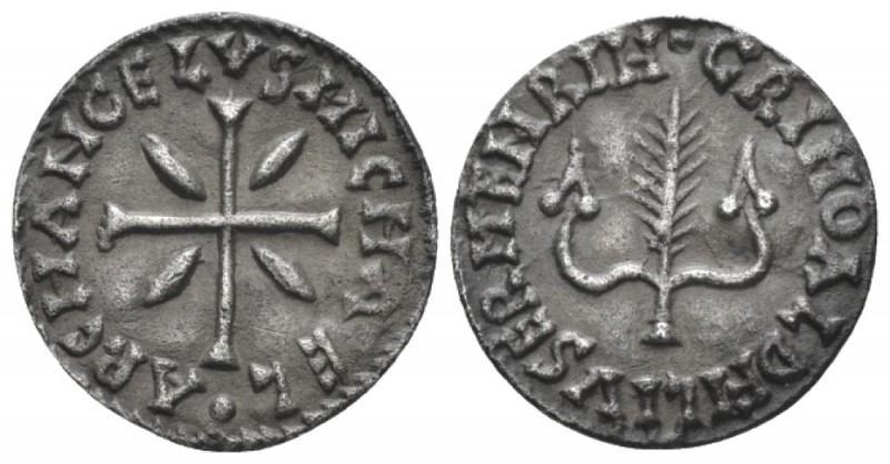 Benevento, Grimoaldo Principe, 806-817. Denaro circa 806-817, AR 17.6mm., 1.34g....