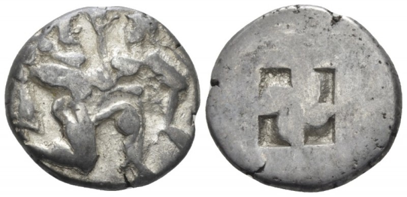 Island of Thrace, Thasos Stater circa 525-463, AR 20mm., 8.22g. Naked ithyphalli...