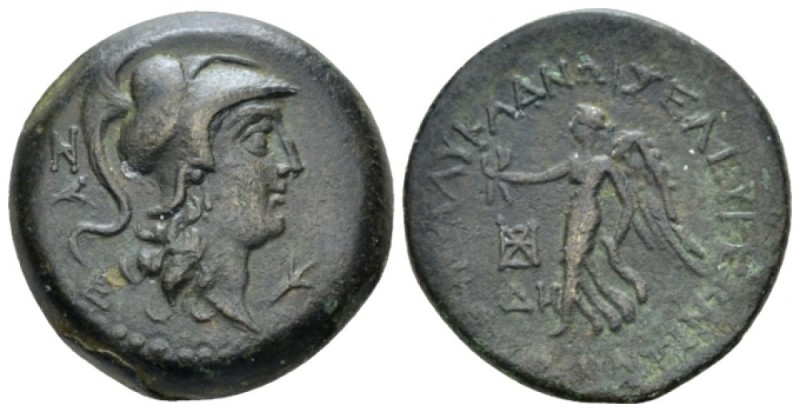 Cilicia, Seleucia Bronze II-I cent., Æ 23mm., 10.21g. Head of Athena r., wearing...