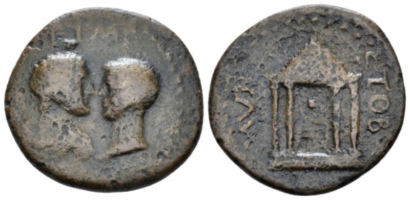 Macedonia, Stobi Titus, 79-81 Bronze circa, Æ 24mm., 7.03g. Laureate head of Tit...