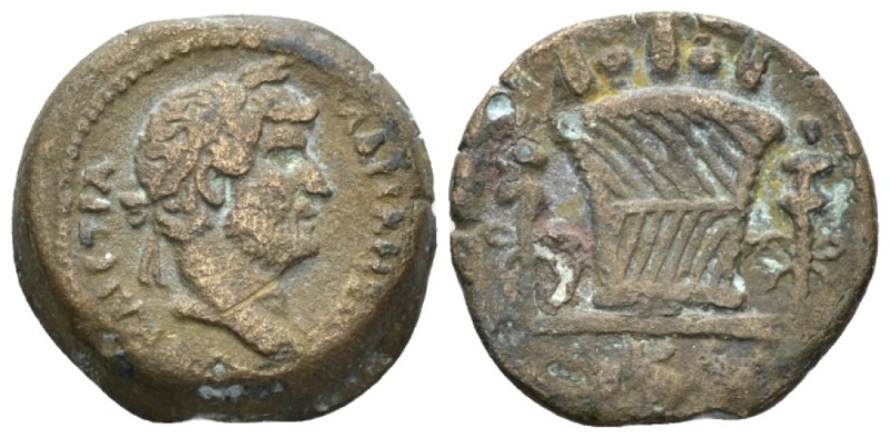 Egypt, Alexandria Hadrian, 117-138 Obol circa 136-137 (year 21), Æ 18.7mm., 5.20...