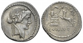 C. Vibius Varus. Denarius circa 42, AR 18mm., 4.02g. C. Vibius Varus. Denarius 42, AR 4.02 g. Head of Liber r., wearing ivy-wreath. Rev. VARVS Panther...