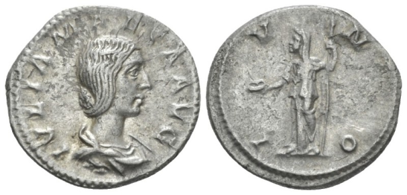 Julia Maesa, sister of Julia Domna and grandmother of Elagabalus Denarius circa ...