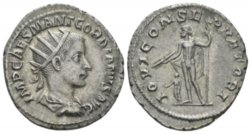 Gordian III, 238-244 Antoninianus circa 238-239, AR 22mm., 3.13g. Radiate, drape...