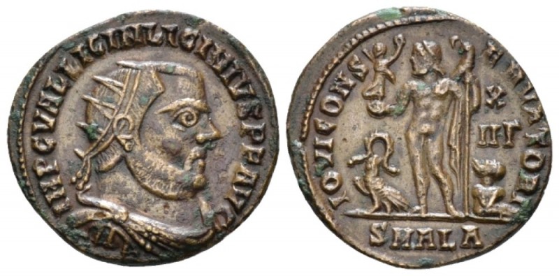 Licinius, 308-324 Follis Alexandria circa 321-324, Æ 19.9mm., 2.92g. Radiate, dr...