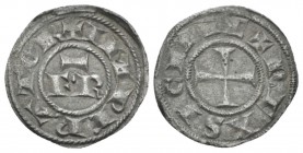 Brindisi, Federico II di Sveva, Re e Imperatore, 1197-1250. Half denaro 1221, AR 15mm., 0.45g. Spahr 110. MEC 542. MIR 274.
 
 Rare. Old cabinet ton...