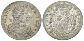 Napoli, Carlo VI imperatore, 1707-1734 Tari 1716, AR 24mm., 4.43g. P-R 14. MIR 324/2.
 
 Lovely old cabinet tone, Good Extremely Fine.
 
 
 
 In...