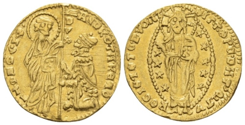 Venezia, Andrea Contarini, 1368-1382. Ducato 1368-1382, AV 19mm., 3.53g. Paolucc...