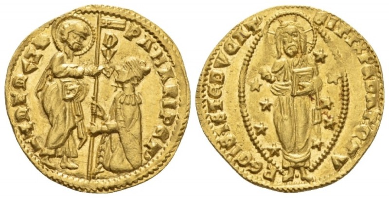 Venezia, Pasquale Malipiero, 1457-1462 Ducato 1457-1462, AV 20mm., 3.54g. Paoluc...