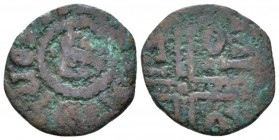 Mileto, The Normans in South Italy and Sicily. Roger I of Hauteville great count, 1072-1101. Follaro circa 1085/7-1101, Æ 18.4mm., 2.41g. MEC XIV, 20....