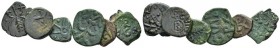 Salerno, The Normans in South Italy and Sicily. William I, 1154-1156. Lot of 6 Fractions circa 1154-1156, Æ -mm., 7.56g. MIN 336, MEC 14, 357, MIR 05 ...