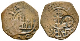 Gaeta, The Normans in South Italy and Sicily. Tancredi, 1190-1194. Follaro circa 1190-1194, Æ 21.7mm., 3.69g. MIN 408. MEC 14, -. MIR 454.
 
 Rare. ...