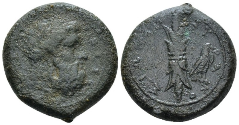 Sicily, Syracuse Hemidrachm circa 344-317, Æ 25mm., 14.35g. Bearded and laureate...