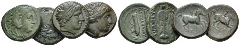 Kingdom of Macedon, Alexander III, 336 – 323 Lot of 4 Bronzes. circa 359-323, Æ ...