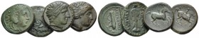 Kingdom of Macedon, Alexander III, 336 – 323 Lot of 4 Bronzes. circa 359-323, Æ -mm., 22.54g. Lot of 4 Bronzes.

Green patina, Very Fine.
