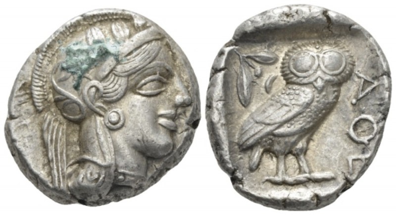 Attica, Athens Tetradrachm circa 440-430, AR 23mm., 17.18g. Head of Athena r., w...