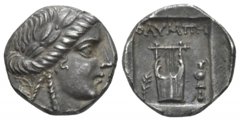 Lycia, Olympos as member of the Lycian league. Lycian league Drachm circa 167-81...