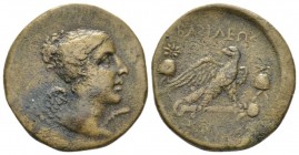 Kings of Galatia, Deiotarus, circa 62-40. Bronze circa 62-40, Æ 25mm., 11.77g. Winged bust of Nike r., holding palm. Rev. Eagle standing r., head l., ...