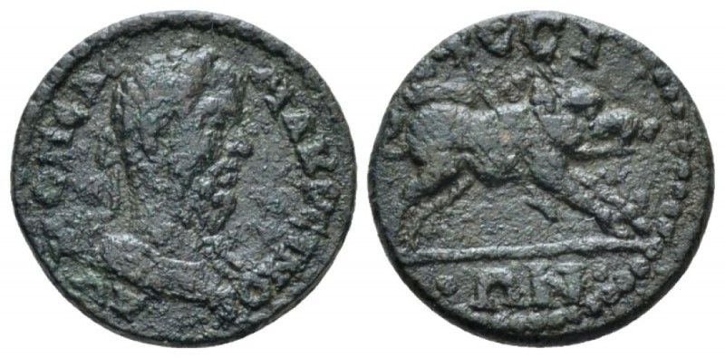 Ionia, Ephesus Macrinus, 217-218 Bronze circa 217-218, Æ 17mm., 2.95g. Laureate ...