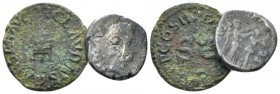 Claudius, 41-54 Lot of 2 coins I cent., AR -mm., 4.13g. Lot of 2 coins, including: a quinarius of Augustus and a quadrans of Claudius.

About Very F...