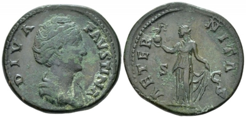 Faustina senior, wife of Antoninus Pius Sestertius After 141, Æ 34mm., 24.93g. D...