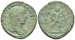 Severus Alexander, 222-235 Sestertius circa 231-235, Æ 31mm., 22.35g. Laureate bust r., slight drapery on l. shoulder. Rev. Mars advancing r., carryin...