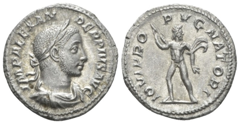 Severus Alexander, 222-235 Denarius circa 231, AR 19.4mm., 3.00g. Laureate, drap...