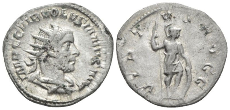 Volusian, 251-253 Antoninianus Mediolanum circa 251-253, AR 21mm., 3.75g. Radiat...