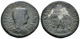 Uranius Antoninus, 253-254 Tetradrachm Emesa circa 253-254, billon 26mm., 11.42g. Laureate, draped and cuirassed bust r. Rev. Eagle standing facing, o...