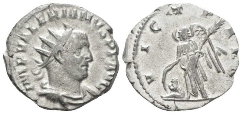 Valerian I, 253-260 Antoninianus Viminacium circa 255, billon 20mm., 2.88g. Radi...