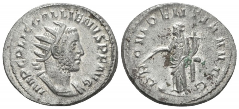 Gallienus, 253-268 Antoninianus circa 255-256, billon 23mm., 4.37g. Radiate, dra...