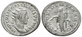Gallienus, 253-268 Antoninianus circa 255-256, billon 23mm., 4.37g. Radiate, draped and cuirassed bust r. Rev. Providentia standing l., holding wand o...