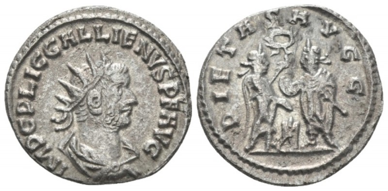 Gallienus, 253-268 Antoninianus Samosata circa 256-260, billon 20mm., 3.43g. Rad...